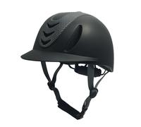 Dualoai Casque D'Équitation Enfant Chapeau D'Équitation Casque Réglable Chapeau D'Équitation pour Protection Léger et Résistant Adapté Aux Enfants Sports Éque, Fleur de Carbone Noir