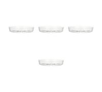 Dualoai Ensemble de 4 Soucoupes Transparentes pour Les Pots de Plante à L'intérieur et à L'extérieur, 8po