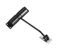 Dualoai Ferme-porte Automatique à Ressort Réglable Charnière Auto-fermeture Renforcée Butée de Maintien Rétracteur Intégré Aluminium Solide Adapté pour Usage, Noir