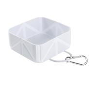 Dualoai Gamelle Pliable pour Chien Écuelle de Camping Bol d'eau Portable Récipient Compact en Silicone Adaptée pour La Randonnée Le Camping et, Gris