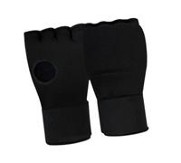 Dualoai Gants de Boxe Enfant Paire Protection Intérieure Demi-Doigt Mitaines Bandes Main Équipement Léger Portable Nylon Éponge Fonction Lavable Convient Aux, Noir