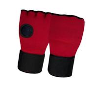 Dualoai Gants de Boxe Enfant Paire Protection Intérieure Demi-Doigt Mitaines Bandes Main Équipement Léger Portable Nylon Éponge Fonction Lavable Convient Aux, Rouge