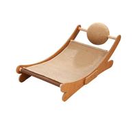 Dualoai Griffoir pour Chat avec Boule à Gratter, Mini Chaise de Plage Robuste pour Chat, Sisal