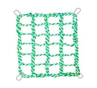 Dualoai Hamac pour Animaux, Filet en Corde pour Oiseaux, Accessoire de décoration, Pont en Corde pour Oiseaux, Filet d'escalade, Vert