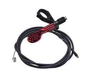 Dualoai Levier Tige de Selle Télescopique Vélo Commande Distance Réglable Accessoire Guidon Corps Aluminium Léger Adapté Au Cyclisme Quotidien Expédit, Rouge