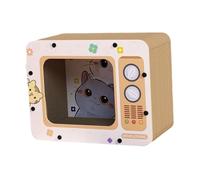 Dualoai Lit de Chat, Grattoir de Chat, Copropriété, pour Les Petits Animaux, Jouet Cadeau pour Animaux de Compagnie, Grande Grotte, Planche