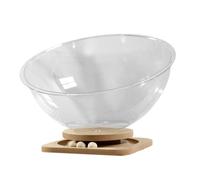 Dualoai Lit pour Chat Capsule Spatiale Chats d'intérieur Jouet pour Chat Plateau tournant Support en Bois Massif Hamac Universel Transparent Nid de Couchage, m