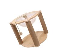 Dualoai Lit pour Chat en Capsule de Bois, griffoir pour Chat, nid Universel pour Chaton, lit pour Chaton, Toutes Tailles de Chats, Les Quatre piliers