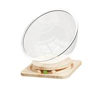 Dualoai Lit pour Chat en Capsule Spatiale Maison Transparente pour Chat Centre d'activités Meubles pour Chat Nid de Couchage Stable Fournitures pour Animaux, M