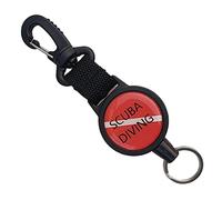 Dualoai Longe de Plongée Support Palmes Masque Sangle Élastique Sécurité INOX Utilisation Facile Convient à Plongée sous-Marine Apnée Chasse sous-Marine Photo, Rouge + Noir, Aile de Crochet