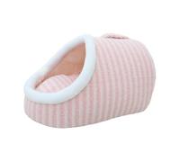 Dualoai Maison pour Chat Grotte Douillette Literie Cave Coussin Amovible Tissu Épais Poignée Transport Adaptée Animaux Domestiques Repos Intérieur, Rose
