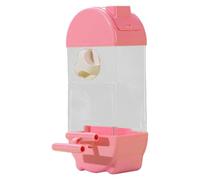 Dualoai Mangeoire Automatique pour Oiseaux, Conteneur de Nourriture Anti-éclaboussures, Station d'alimentation Suspendue, Distributeur de Nourriture pour, Rose