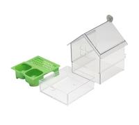 Dualoai Mangeoire pour Cage à Oiseaux, Abreuvoir pour Perruches, Baignoire Portable Multifonction à Suspendre pour Perruches