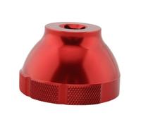 Dualoai Outil de Boîtier de Pédalier Clé à Douille 16 Encoches Outil D'Installation Démonte Axe Pédalier en Aluminium Adapté pour L'Entretien de Vélos de Rou, Rouge