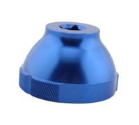 Dualoai Outil de Boîtier de Pédalier Clé à Douille 16 Encoches Outil D'Installation Démonte Axe Pédalier en Aluminium Adapté pour L'Entretien de Vélos de Rou, Bleu