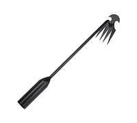 Dualoai Outil de Désherbage Manuel, Râteau de Désherbage, Desherbeur Manuel à 4 Dents, Outil Manuel de Gamme pour Un Enlèvement dans Les Jardins, Outil de Jardin pour Pelouse et Potager, 40CM