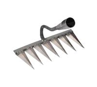 Dualoai Outil de Jardinage Robuste pour Le Labourage Des Sols, avec 7 dents, 28.1x13.5x28cm