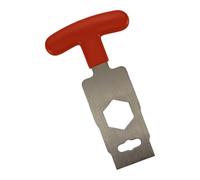 Dualoai Outil de Retrait de Bouchon de Piscine Outil Amovible Siège Boule Métallique Poignée Pratique Démontage de Raccords D'Injection Adapté pour Entretien, Rouge