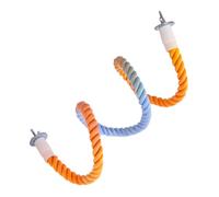 Dualoai Perche Oiseau Parrot Station Escalade Corde Jouet Vif Flexible Adaptable Montage sans Outil Adapté pour Cockatiels Perruches et Loisirs Maison, 80cm