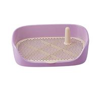 Dualoai Plateau de Pot D'entraînement de Toilette pour Chien, Coussin D'entraînement, Support de Tampon de Pipi de Toilette, Toilettes à Domicile, Fournitures, Violet 40x30x11cm
