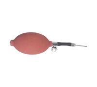 Dualoai Pompe à Main pour Ballon de Gymnastique Artistique Pompe à Air Portable Multifonction Double Aiguilles Caoutchouc Métal Adaptée à L'Exercice Sport Loi, Rose