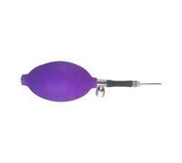 Dualoai Pompe à Main pour Ballon de Gymnastique Artistique Pompe à Air Portable Multifonction Double Aiguilles Caoutchouc Métal Adaptée à L'Exercice Sport Loi, Violet