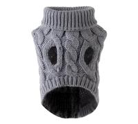 Dualoai Pull Tricoté pour Chien, Vêtements Tricotés pour Chiots pour Animaux de Compagnie, Vêtements D’hiver pour Chiens, Costume, Pull D’hiver pour Chiens Do, Gris L