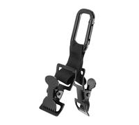 Dualoai Sangle Porte-gants Clip Mitaines Support Crochet Gants Fabriqué avec Polyester Métal Attache Pratique Adaptée Aux Artisans Randonnée Taille, Crochet Double Noir