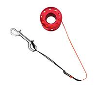 Dualoai Scuba Dive Moulinet Plongée Spool Doigt Plongée Plongée Aluminium Résistant à l'usure Adapté à La Plongée Souterraine Exploration S, Rouge, comme décrit