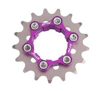 Dualoai Single Speed Cassette pour Vélo avec Pignon Léger en Alliage Kit de Conversion pour Moyeu Fixe Bagues D'Extrémité et Entretoises Adapté à La Transform, 17T