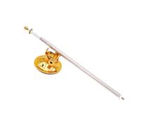 Dualoai Support de Drapeau Télescopique pour Voiture avec Ventouse, Universel, pour SUV, Yachts, Remorques, Doré