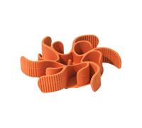 Dualoai Tapis de Léchage pour Chiens avec Insert de Mangeoire en Spirale, Orange