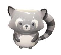 Dualoai Tasse à Café en Porcelaine Mignonne, Tasse en Porcelaine d'animal Drôle, Tasse de Lait de Thé du Matin pour Noël, Cadeau d'anniversaire, Femmes et Hom, Nègre