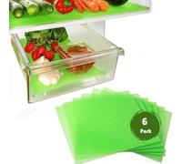 Dualplex® Lot de 6 doublures d'extension de durée de Vie pour tiroirs de réfrigérateur 30,5 x 38,1 cm - Prolonge la durée de Vie de Vos Produits et empêche la détérioration