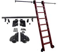 DUANHOZ Bibliothèque de matériel pour échelle roulante, kit de matériel pour échelle coulissante, Rail Rond, Rail Mobile pour échelle à Tube Rond de 3,3 à 20 Pieds pour Maison/in