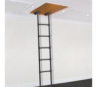 DUANHOZ Échelle de lit superposé Ronde en métal Noir, échelle d'escalade d'urgence Robuste pour puits de fenêtre de sous-Sol de 1,2 m à 2,4 m de Hauteur, capacité de Charge de 15