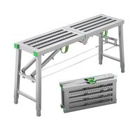 DUANHOZ Échelle d'échafaudage Pliante et réglable, Plateforme de Travail en Acier Robuste, capacité de 800 LB, Tabouret et Banc multifonctionnels pour Usage Domestique et profess