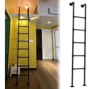 DUANHOZ Échelle Murale Industrielle Noire pour lit superposé, pour Sortie de fenêtre de sous-Sol, Installation Facile, Hauteur de 118 po
