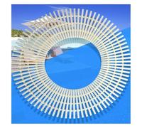 DUANHOZ Grilles de Piscine, Grille de Piscine en Plastique, Couvercle de Grille de Drainage de 25 cm, Grille de trop-Plein pour l'entretien des égouts, Bande de Grille Beige dura