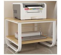 DUANHOZ Meuble TV à 2 Niveaux en métal avec étagère de Rangement Ouverte pour lecteurs CD et Autres équipements Audio, idéal pour Le Salon, Le Bureau, Le Home cinéma ou Le Studio