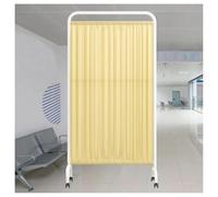 DUANHOZ Paravent médical à roulettes, cloison Mobile Pliante de 1 à 5 Panneaux, idéal pour Les Services hospitaliers, Les Salons de beauté et Les hôpitaux (Jaune, 4 Panneaux).