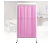 DUANHOZ Paravent médical Mobile de 1,83 m de Haut avec roulettes, Panneau Pliable à Un Seul Panneau pour Clinique/Salon de beauté/Bureau (Rose, 2 Panneaux)