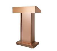 DUANHOZ Pupitre étroit et Robuste pour Bureau, école, église et Discours - Support de Lecture et pour Ordinateur Portable en Acier Inoxydable, Couleur café foncé, Durable et élég