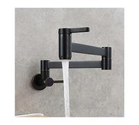 DUANHOZ Robinet de Cuisine en Laiton Robuste, mitigeur d'évier Commercial à Trou Unique, douchette extractible, Double Joint, Conception Extensible, Eau Chaude et Froide, 2 poign