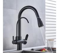 DUANHOZ Robinet de Cuisine Speakaken Rotatif à 360°, Design à Ressort en Spirale, Noir Mat, Pont d'eau Pure, beauté Moderne, Durable, Installation Facile, élégant, Essentiel pour