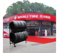 DUANHOZ Support de Rangement pour pneus, étagères de Garage autoportantes, Support de Pneu de Semi-remorque, Support de Pneu de Secours, Support de présentoir pour Jantes rotativ
