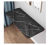 DUANHOZ Table Murale Pliante Gain de Place avec étagère | Table Polyvalente pour Salle à Manger et Bureau | Installation Facile | Finition élégante en Pierre Noire pour la cuisin