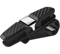 DuanRQ Organisateur de Pare-Soleil Multifonction pour Porsche Macan 2025 Porte-Lunettes de Soleil, Clip Anti-Dérapant pour Visière,Silver/B