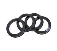 DUANSIYU Bague De Centrage Jante 4 pièces 65.1-54.1/56.1/57.1/58.1/59.1/60.1/63.4/64.1mm moyeu de Roue en Plastique Noir Anneau Central moyeu Anneau Central(65.1-57.1mm)