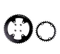 DUANSIYU Couronnes Cyclisme 110bcd Double Plateau for Rotor 4 boulons vélo de Route 52 36T 53 39T 54 40T 50 34T 46 32T 2X(Round 50-34T)